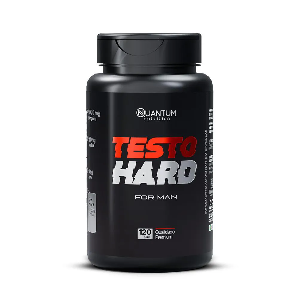 Testo Hard 120caps + Energia Pré Treino Ganho Massa - Quantum