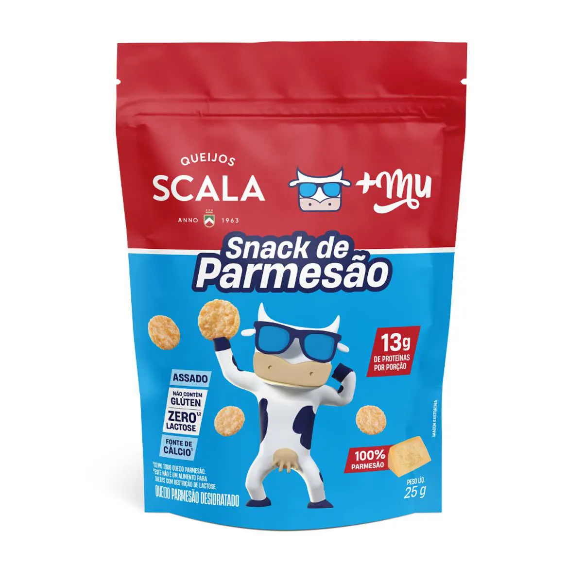 Snack de Parmesão +Mu Queijos Scala 25g