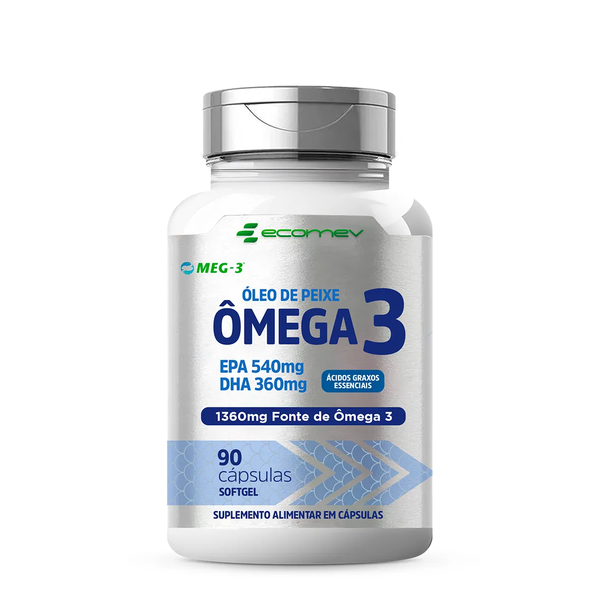 Omega 3 Ultra 1360mg Epa Dha Selo Ifos 90 Cápsulas Ecomev