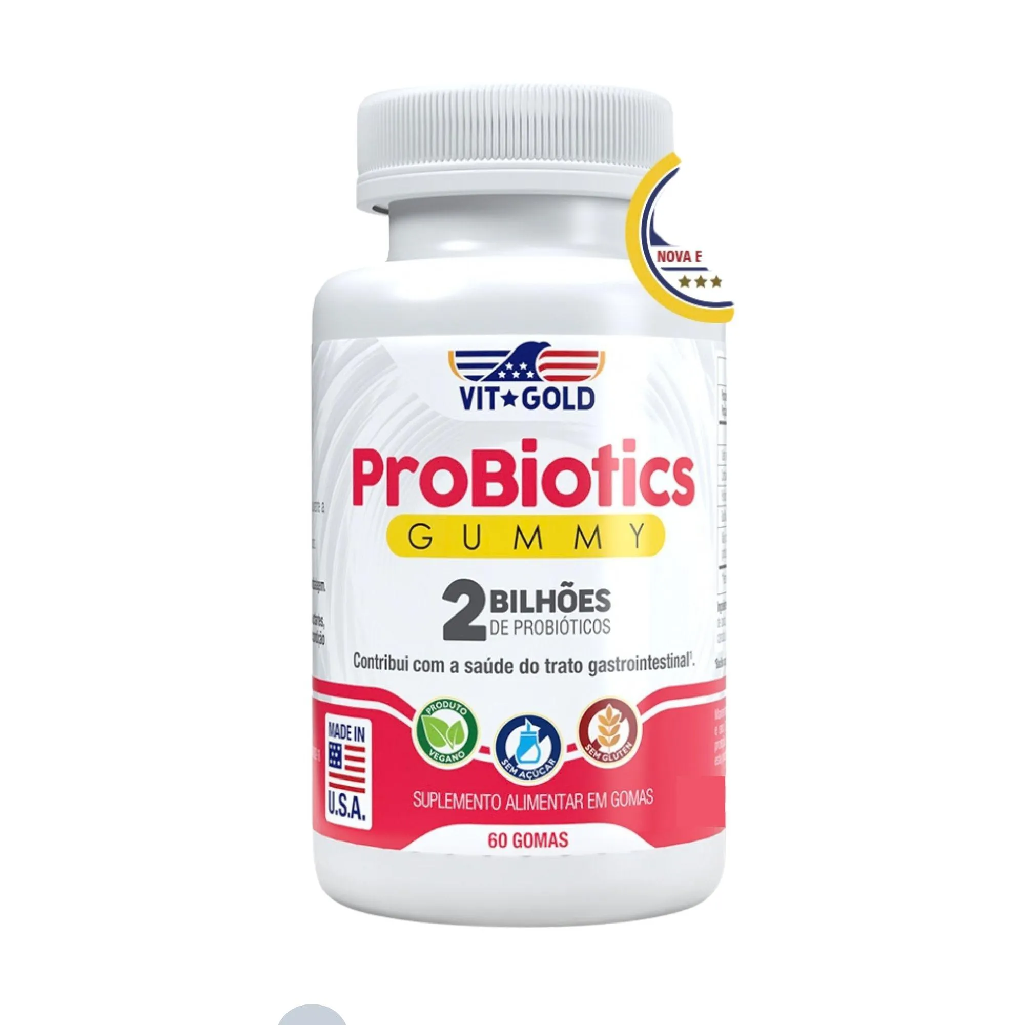 Gummies Probióticos Vitgold 60 Gomas Mastigáveis