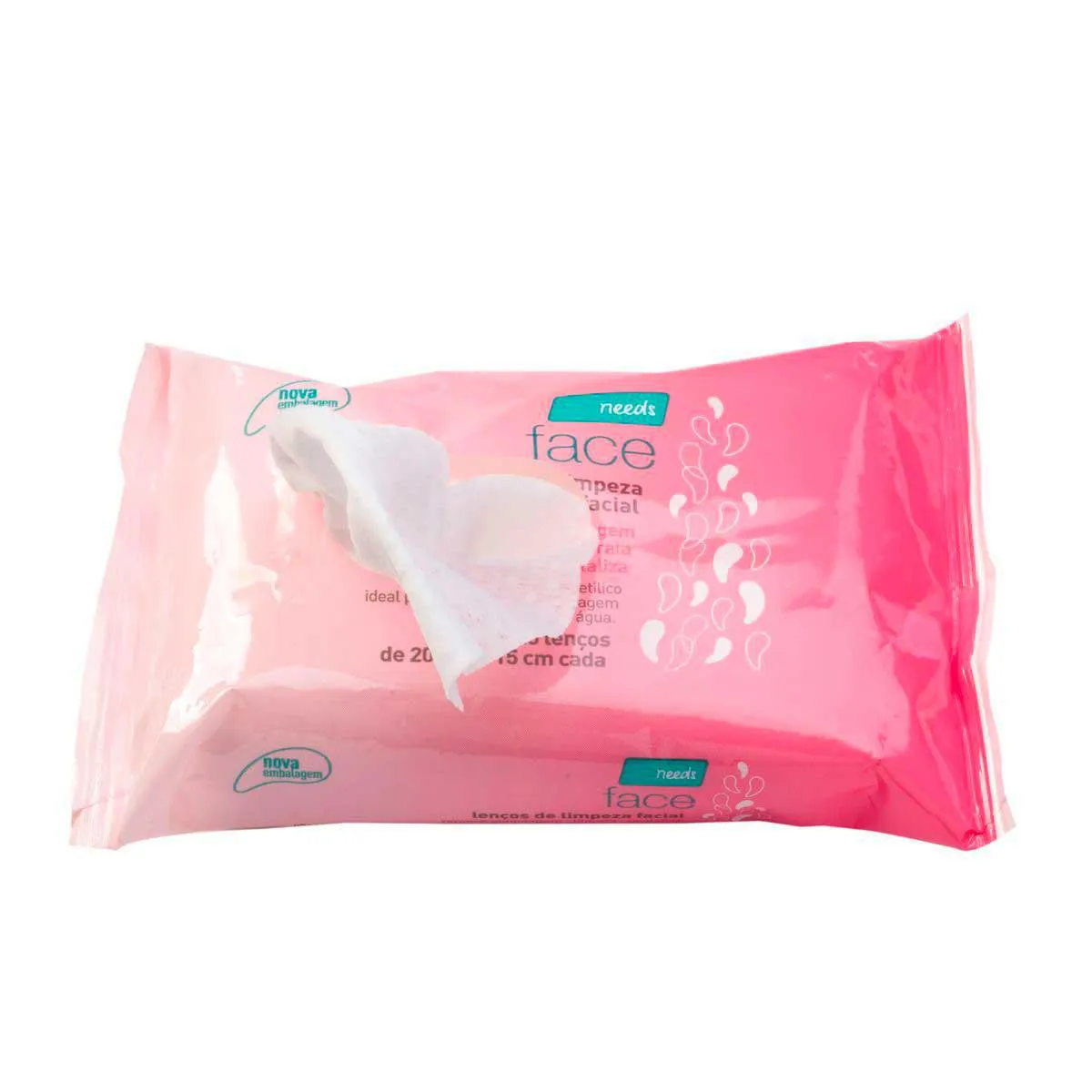 Lenço Demaquilante Needs Face Limpeza Facial 25 Unidades