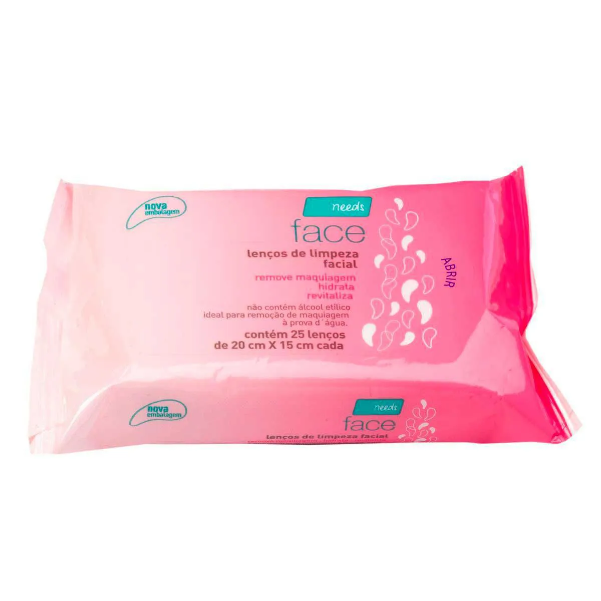 Lenço Demaquilante Needs Face Limpeza Facial 25 Unidades