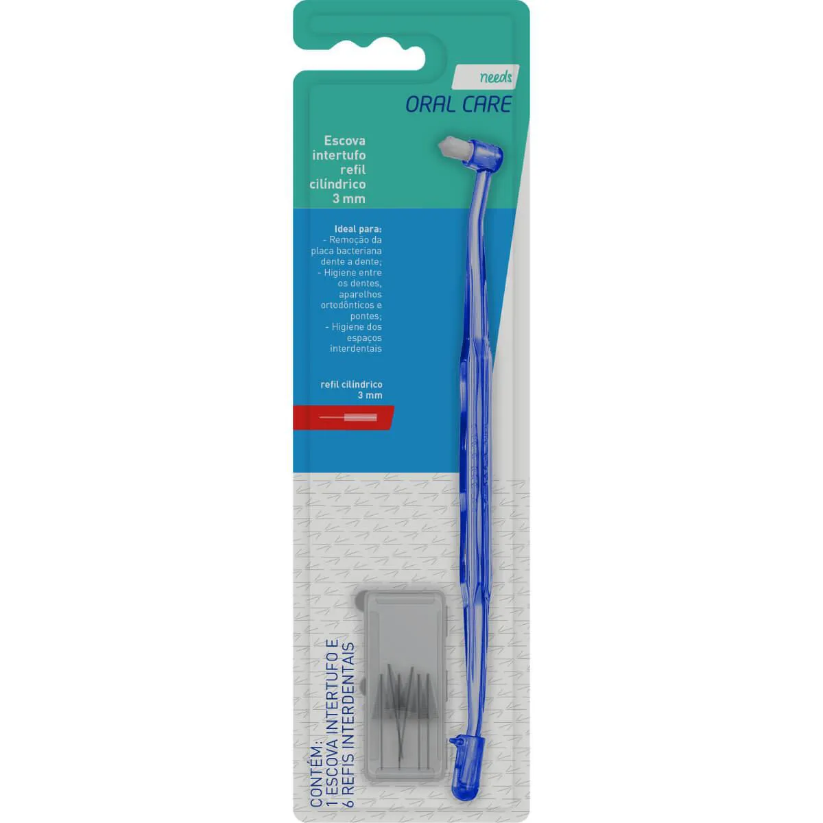 ESCOVA INTERDENTAL CILíNDRICA 3MM - 10 UNIDADES - GREEN