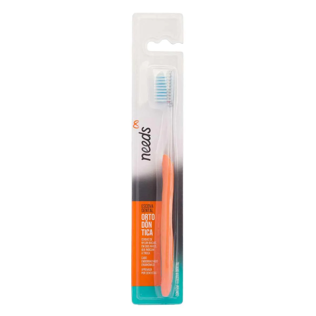 Escova de Dente Ortodôntica Needs Macia 1 Unidade