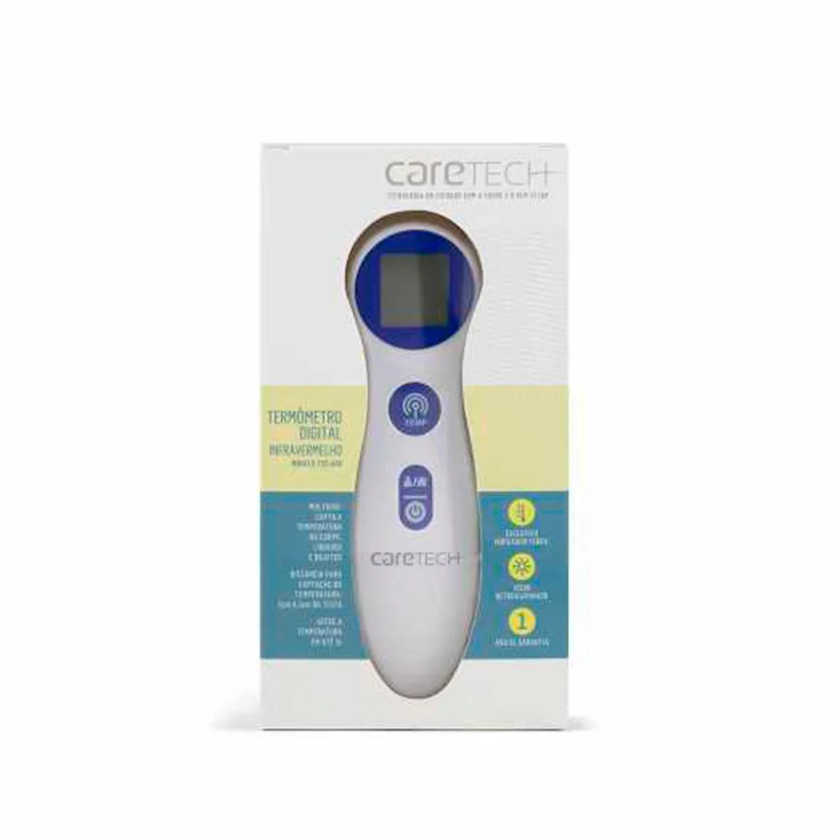 Termômetro Digital Infravermelho Caretech TSC-400 1 Unidade