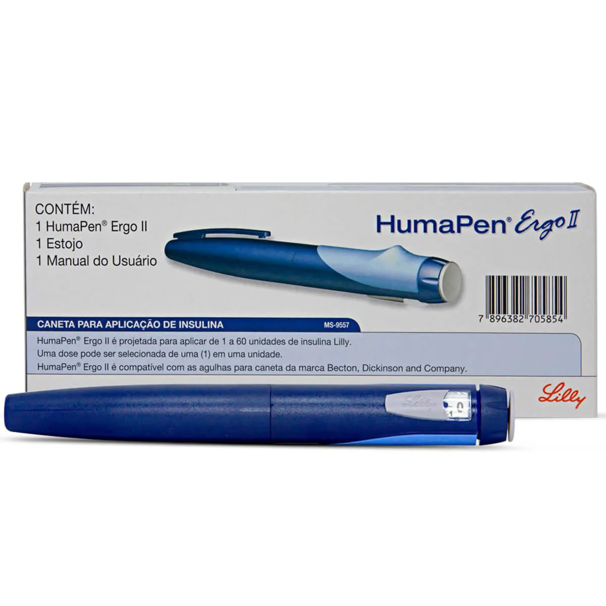 Caneta Aplicadora de Insulina HumaPen Ergo II com 1 unidade