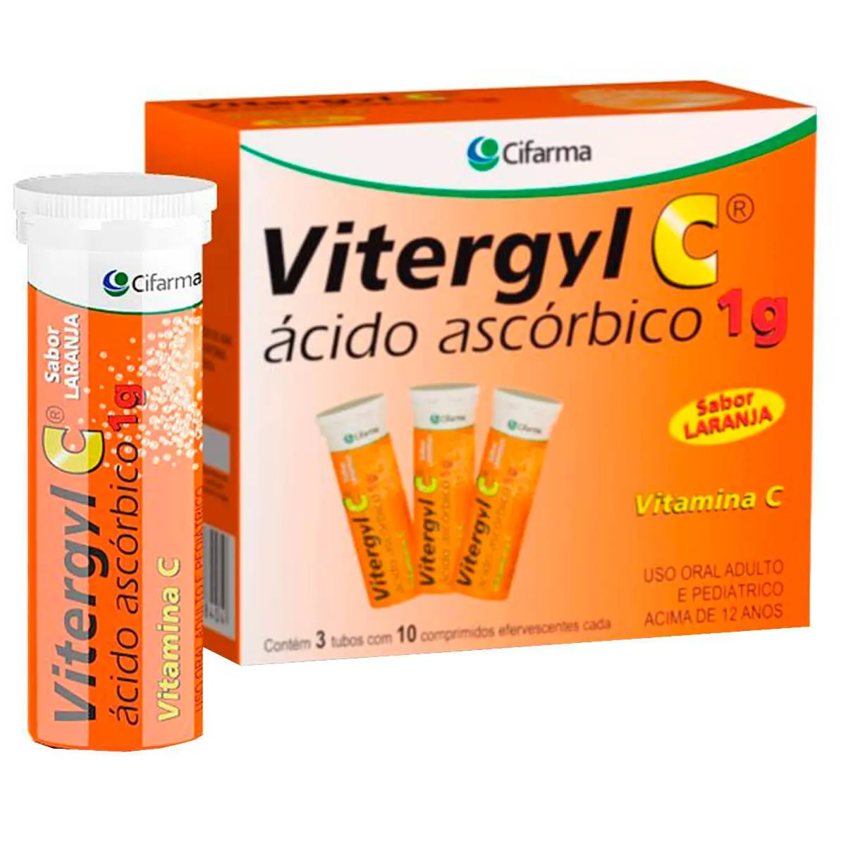 Vitamina C Efervescente Vitergyl C 1g 30 comprimidos