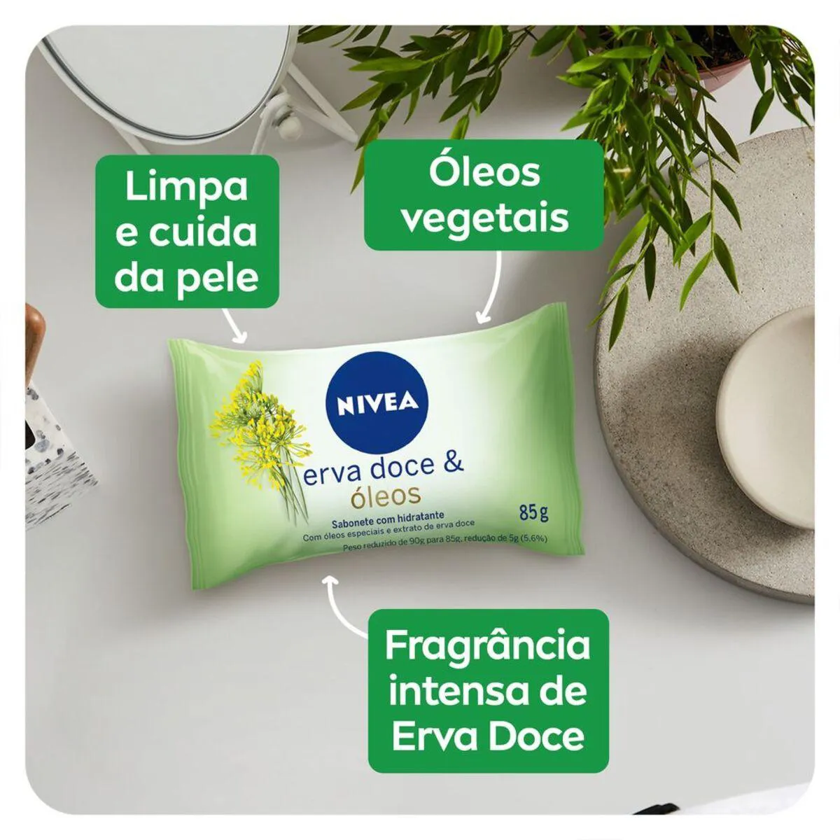 Sabonete em Barra Nivea Erva Doce & Óleos 85g