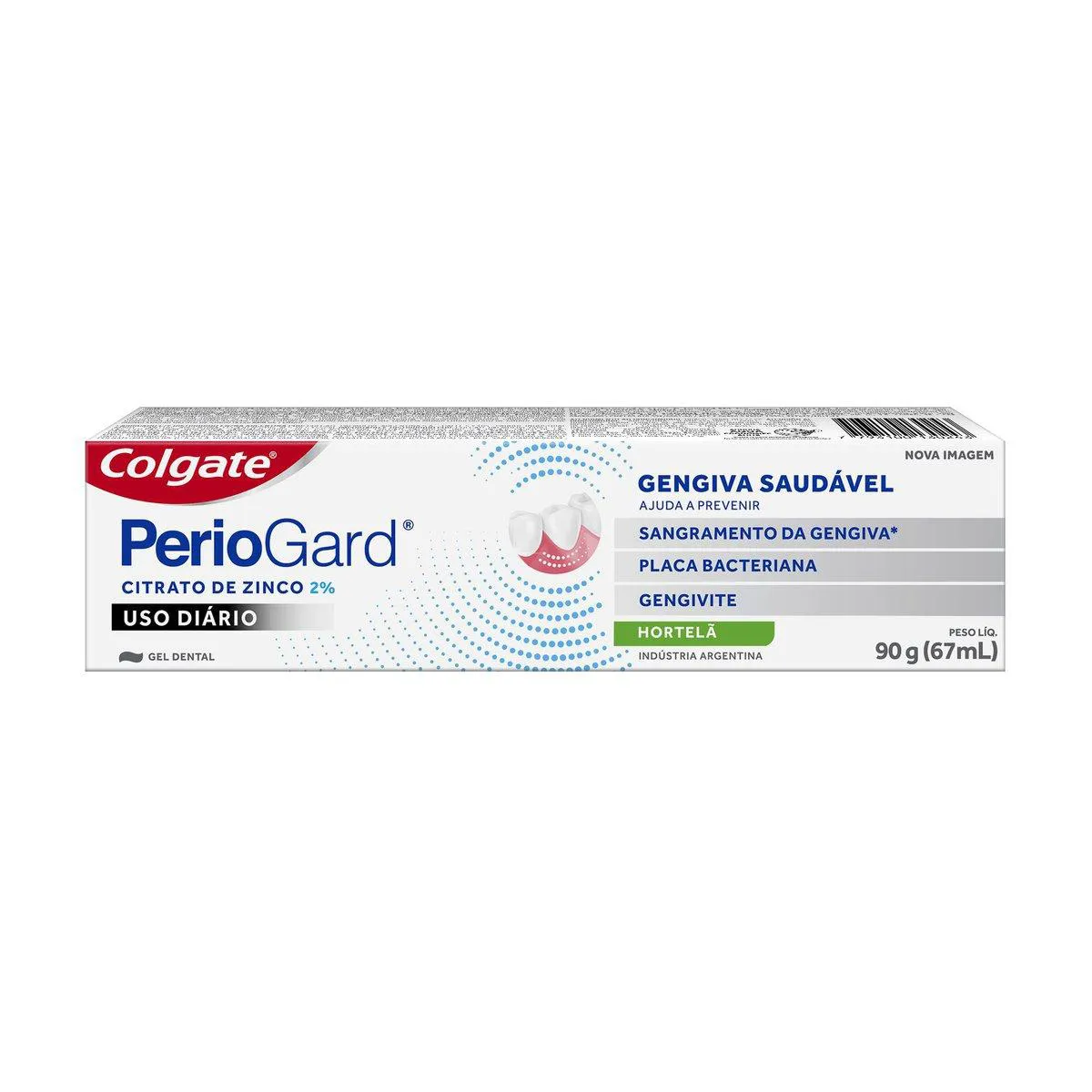 Kit Cuidado com a Gengiva Periogard Pasta de Dente em Gel Sabor Hortelã + Escova de Dente Extra Macia + Enxaguante Bucal Sem Álcool Extra Mint
