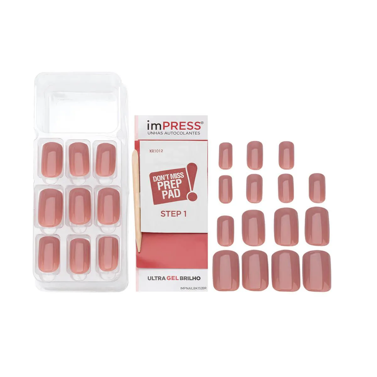 Unhas Autocolantes Impress Fresh Start Média com 24 Unidades