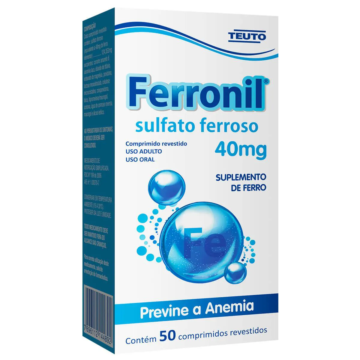Ferro Ferronil Teuto 40mg 50 comprimidos