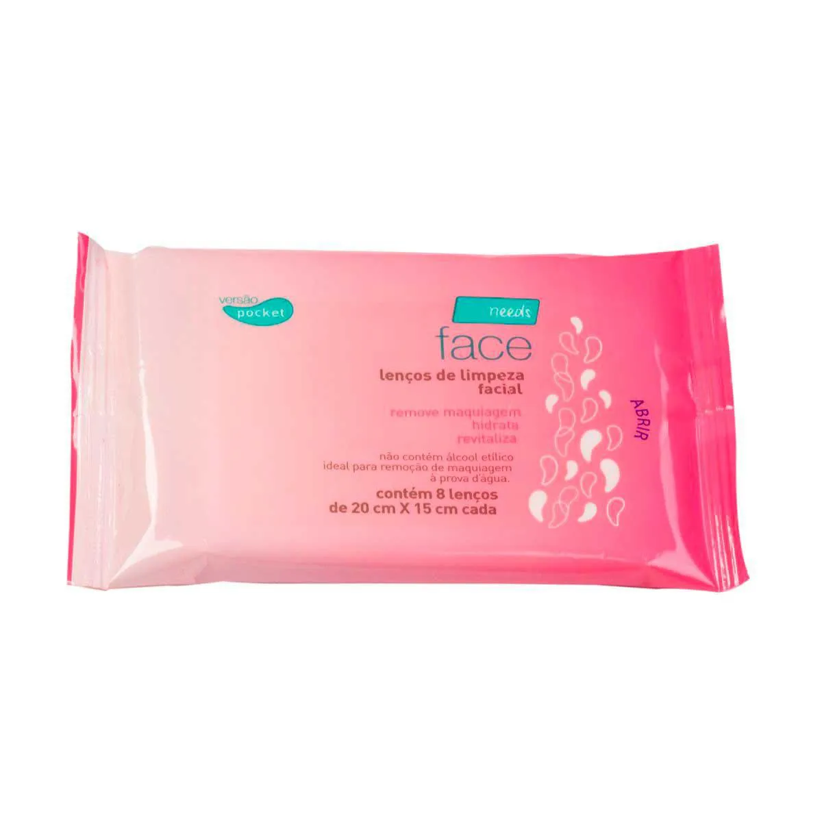 Lenço Demaquilante Needs Face Limpeza Facial 8 Unidades