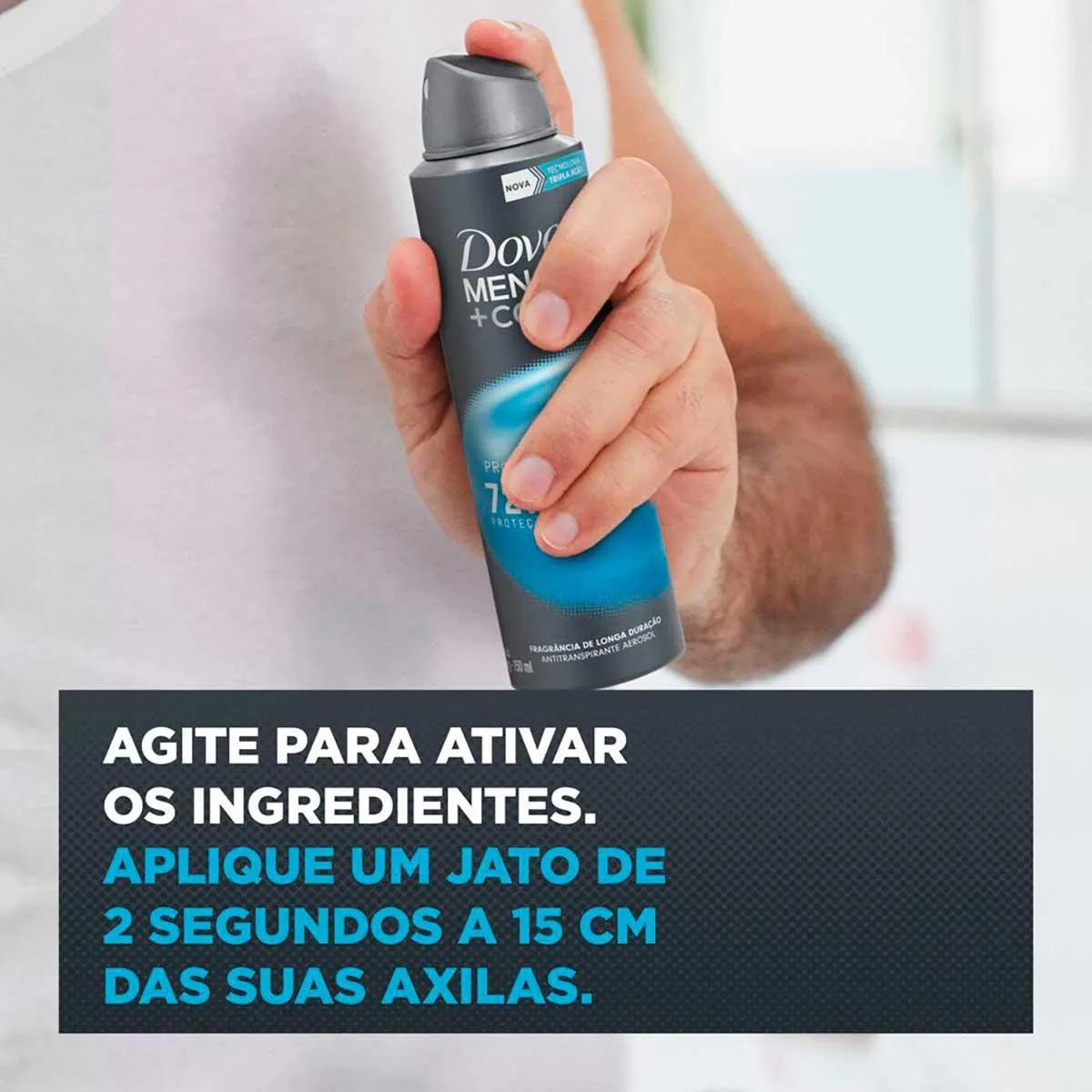 Desodorante Antitranspirante Aerosol Dove Men+Care Proteção Total Masculino 72h 150ml