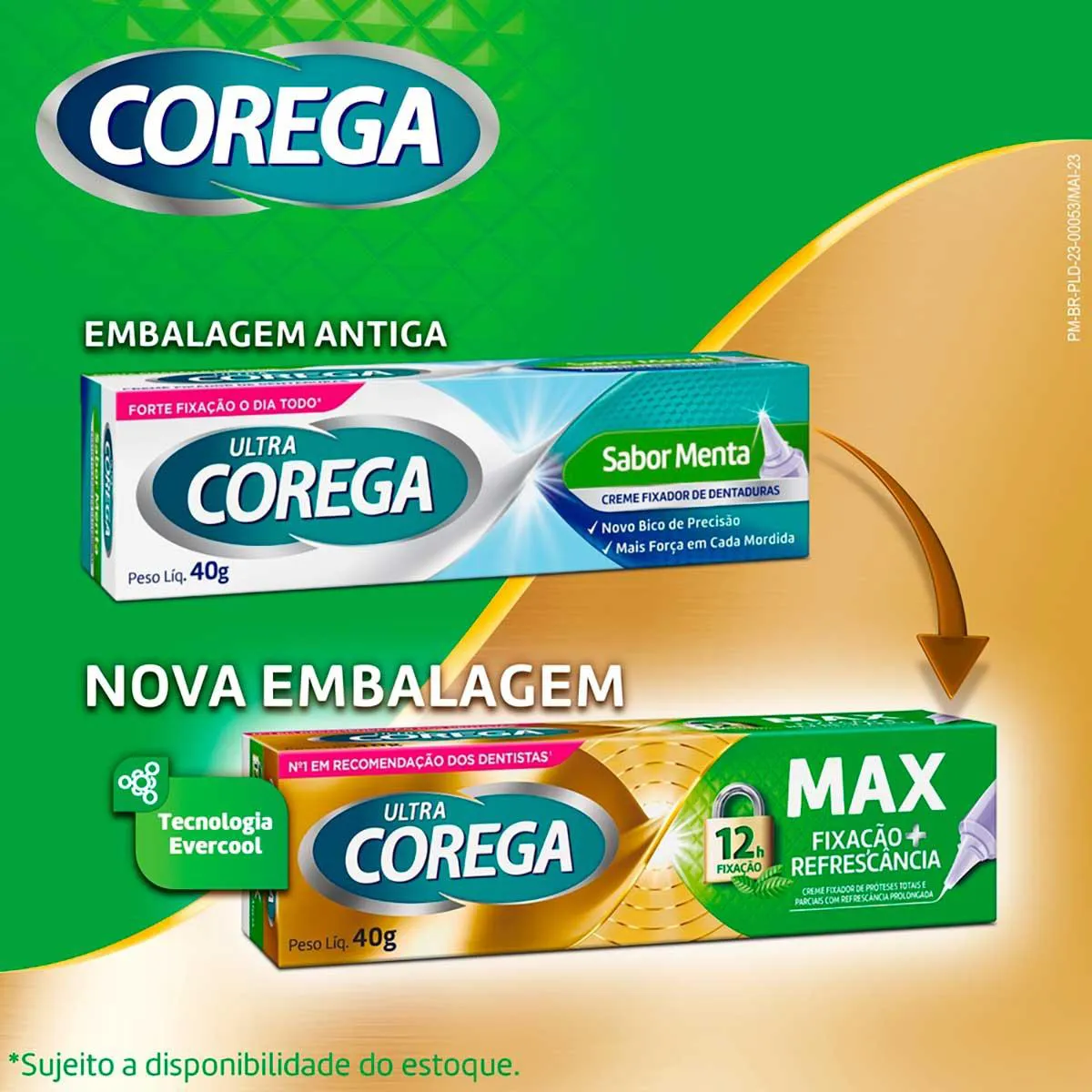 Creme Fixador de Dentadura Ultra Corega Max Fixação e Refrescância Menta 40g