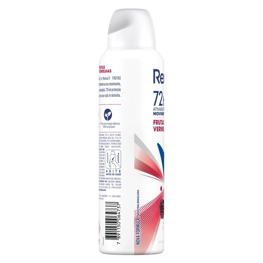 Desodorante Antitranspirante Aerosol Rexona Frutas Vermelhas Feminino 72h 150ml