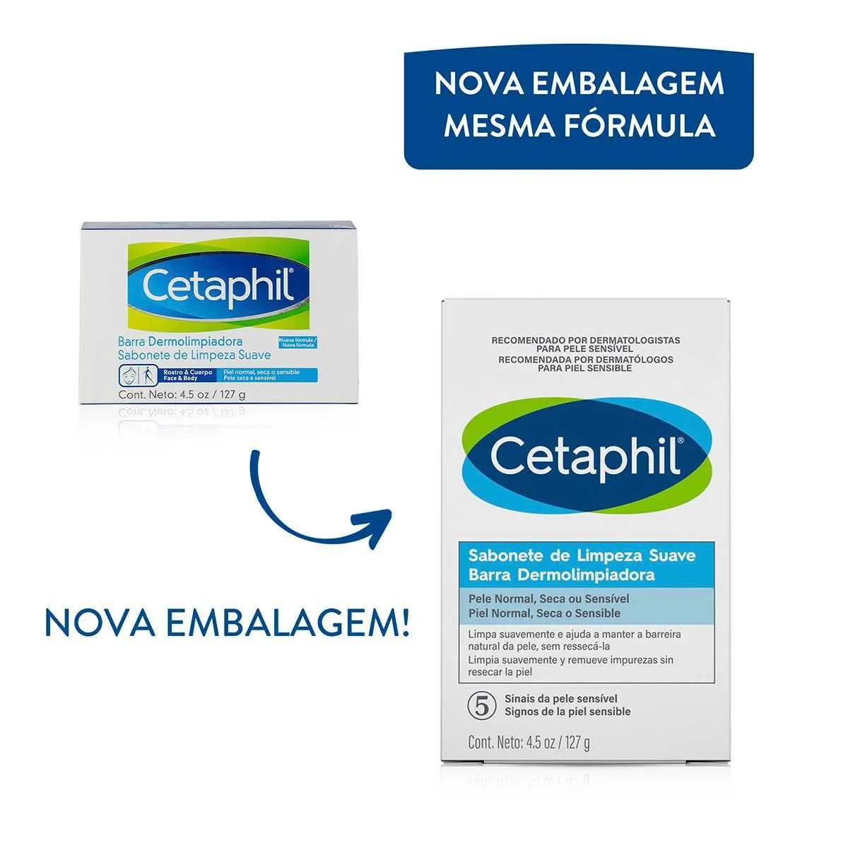 Sabonete em Barra Cetaphil Pele Sensível com 127g
