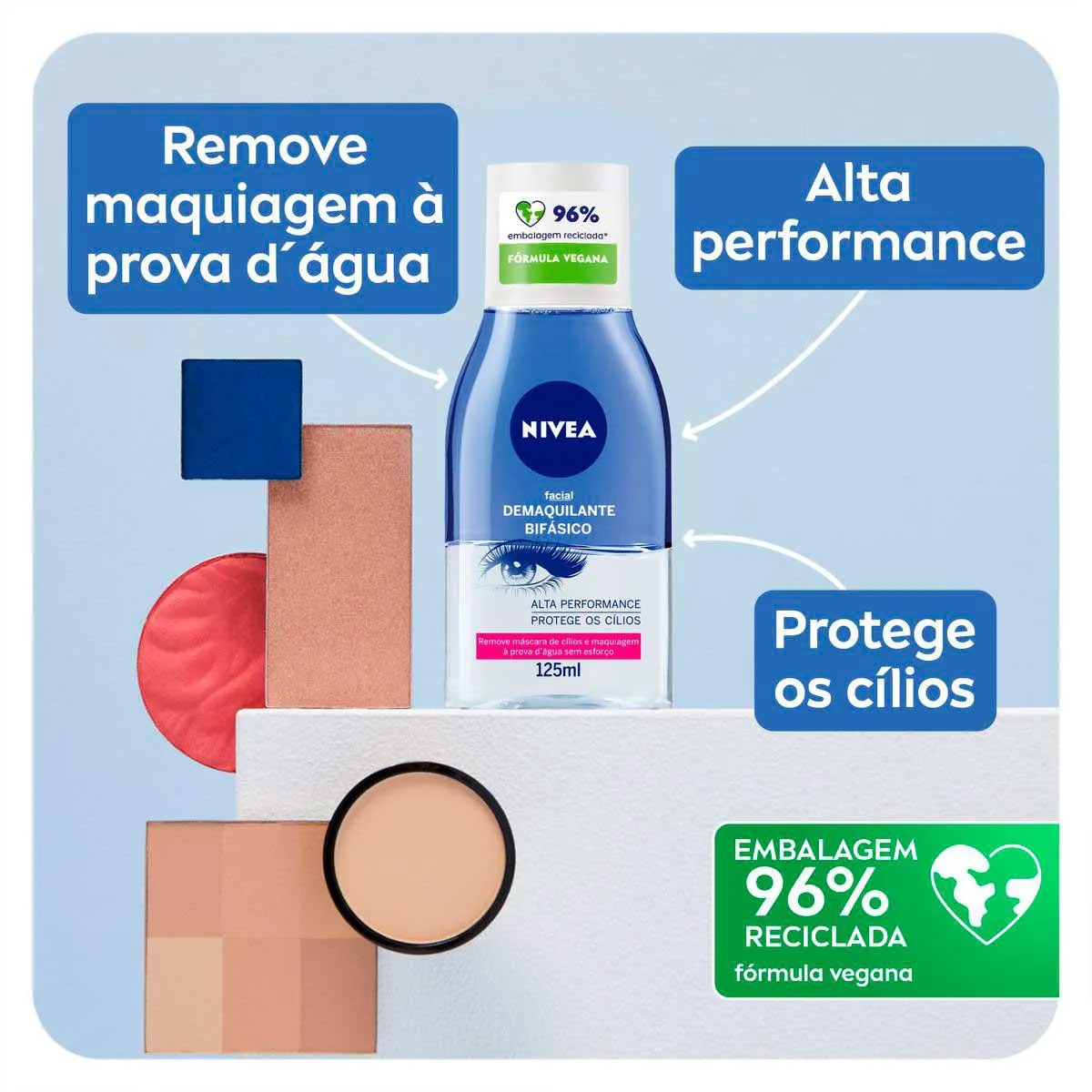 Demaquilante Bifásico Nivea com 125ml