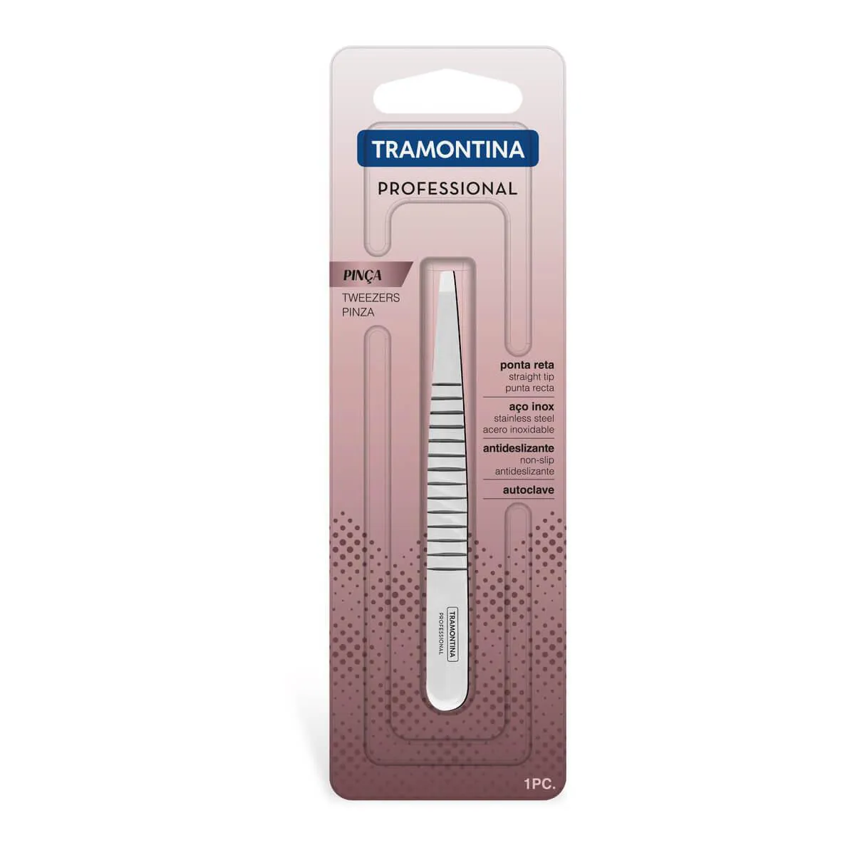 Pinça Ponta Reta Longa Mundial 109BL Inox - 1 Unidade