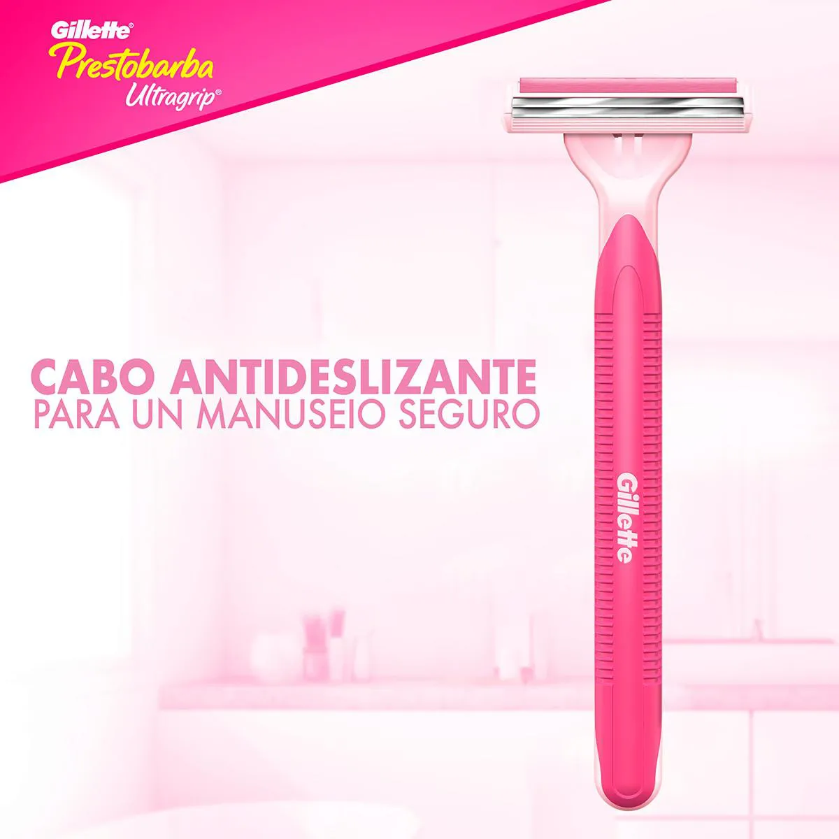 Aparelho de Depilar Feminino Gillette Prestobarba Ultragrip com 2 unidades