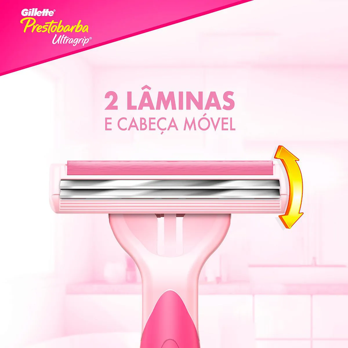 Aparelho de Depilar Feminino Gillette Prestobarba Ultragrip com 2 unidades