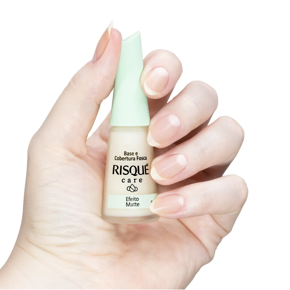 Base e Cobertura Risqué Care Fosca Efeito Matte 8ml