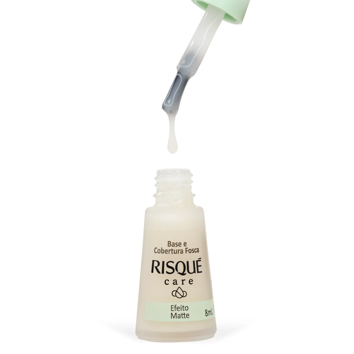 Base e Cobertura Risqué Care Fosca Efeito Matte 8ml