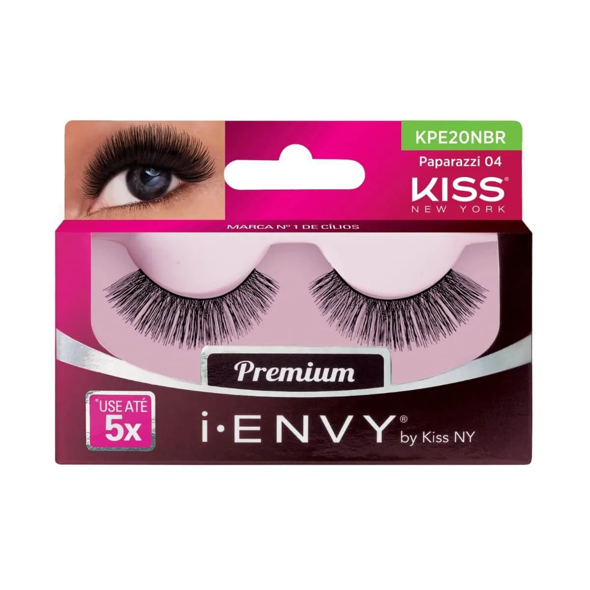 Cílios Postiços Kiss NY I-Envy Au Naturale 01 com 1 par