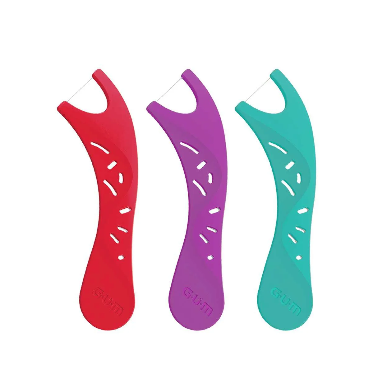 Flosser Infantil para Limpeza dos Dentes G.U.M Trolls Sabor Uva com 20 unidades