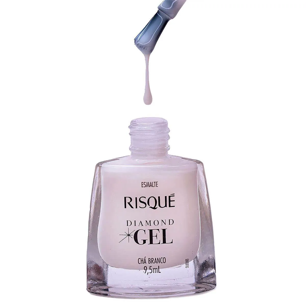 Esmalte Risqué Diamond Gel Chá Branco Hipoalergênico com 9,5ml