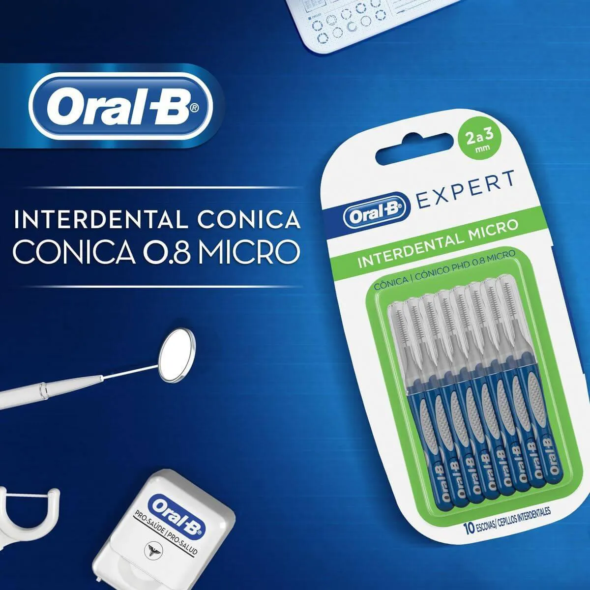 Escova Interdental Micro Oral-B Expert 2 a 3mm com 10 unidades