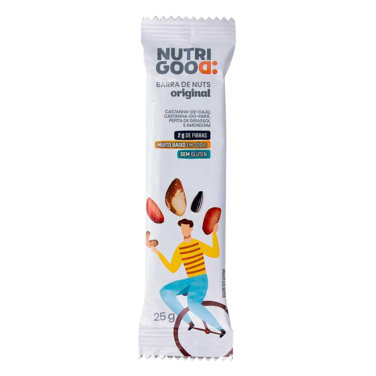 Barra de Nuts Nutrigood Original 2g de Fibras 25g