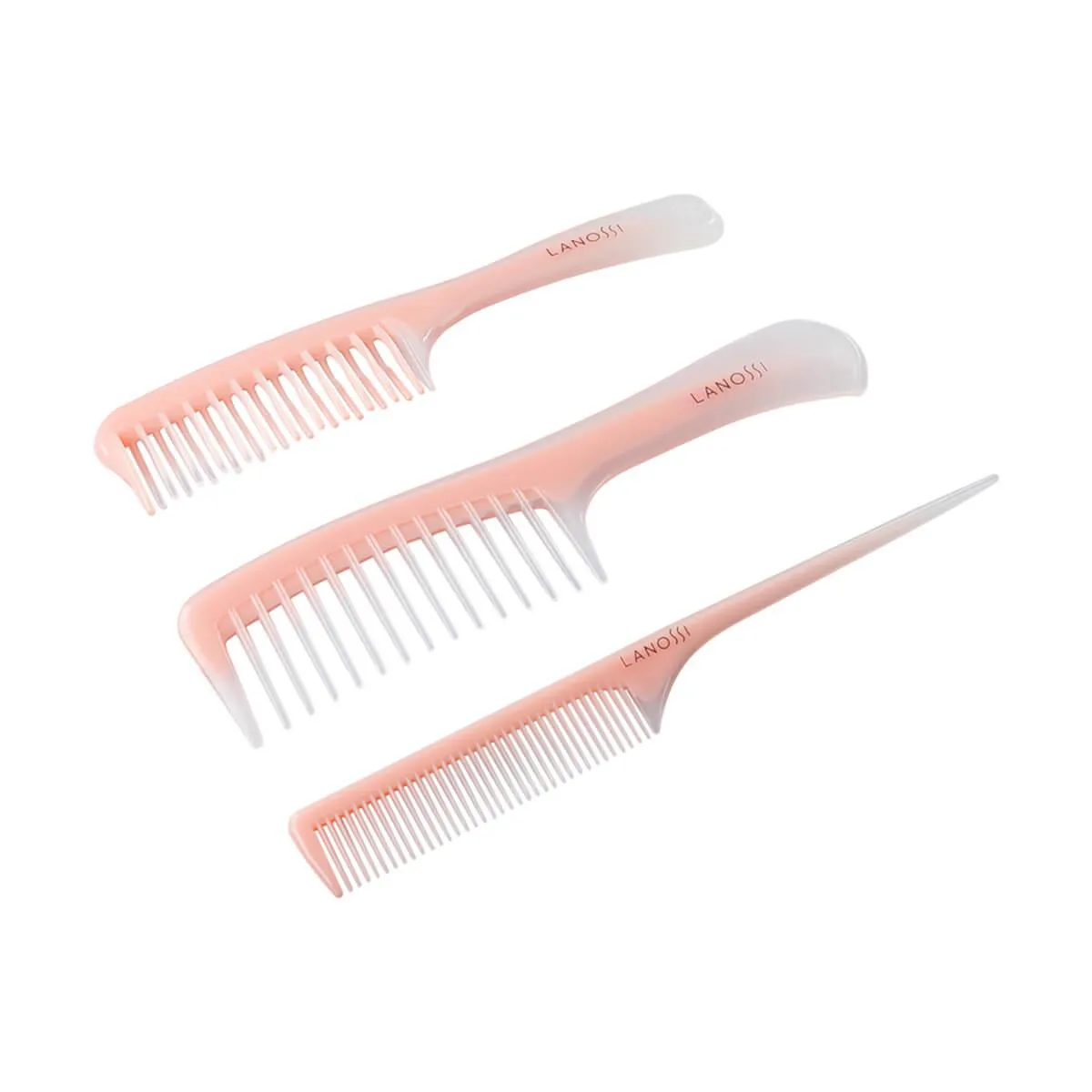 Conjunto de Pente de Cabelo Lanossi Rosé com 3 unidades