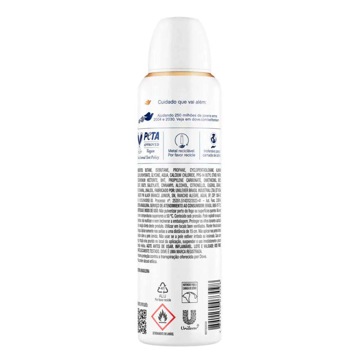 Desodorante Antitranspirante Aerosol Dove Clinical Original Clean Feminino 96h 150ml