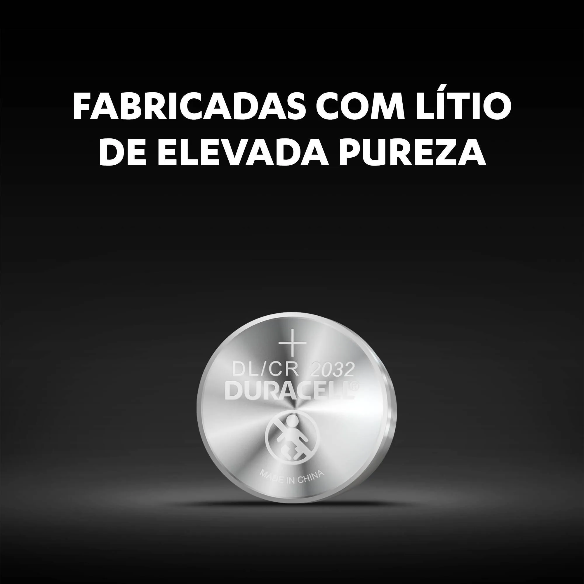 Pilha de Lítio Duracell Tipo Moeda Bateria CR2032 2 unidades