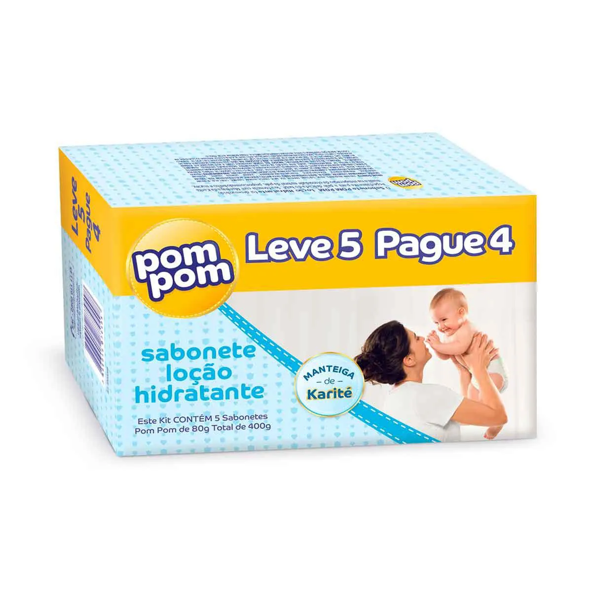 Kit Chá de Bebê Pom Pom Fralda XG com Talco e Sabonete