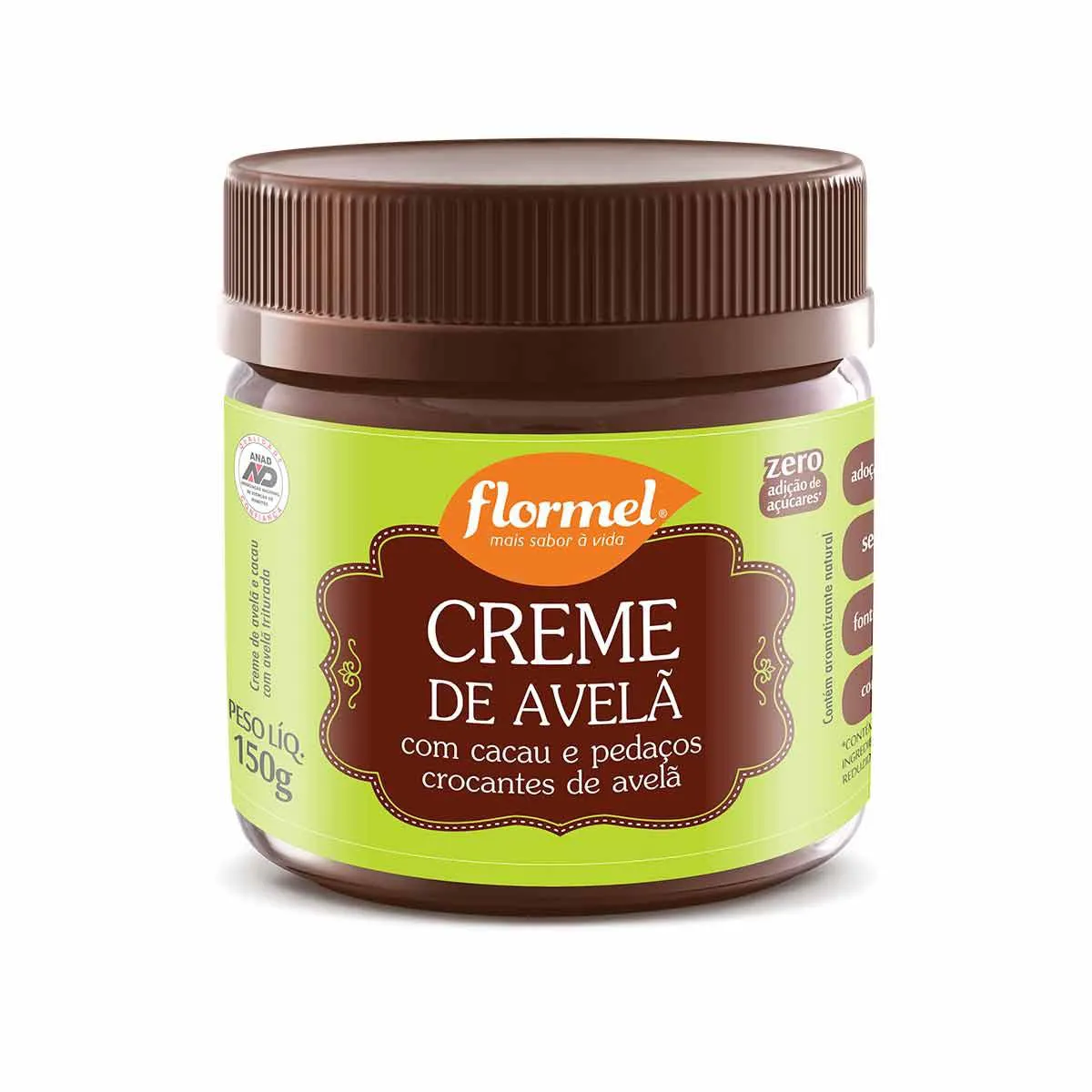 Creme de Avelã Crocante Flormel Zero Açúcar 150g