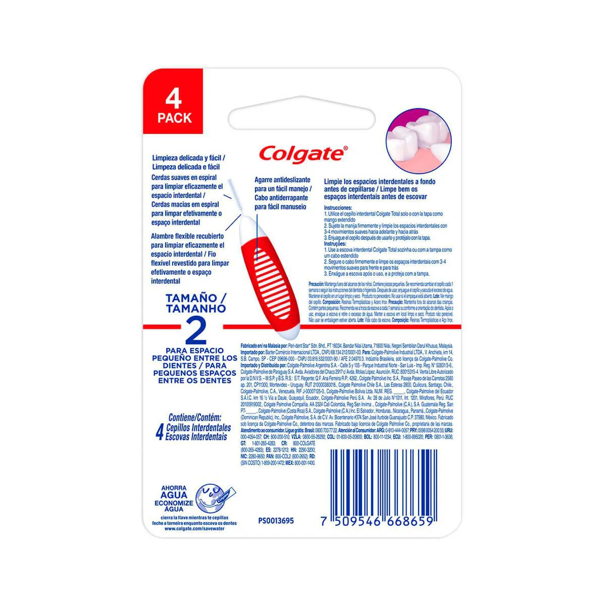 Escova Interdental Colgate com 4 unidades