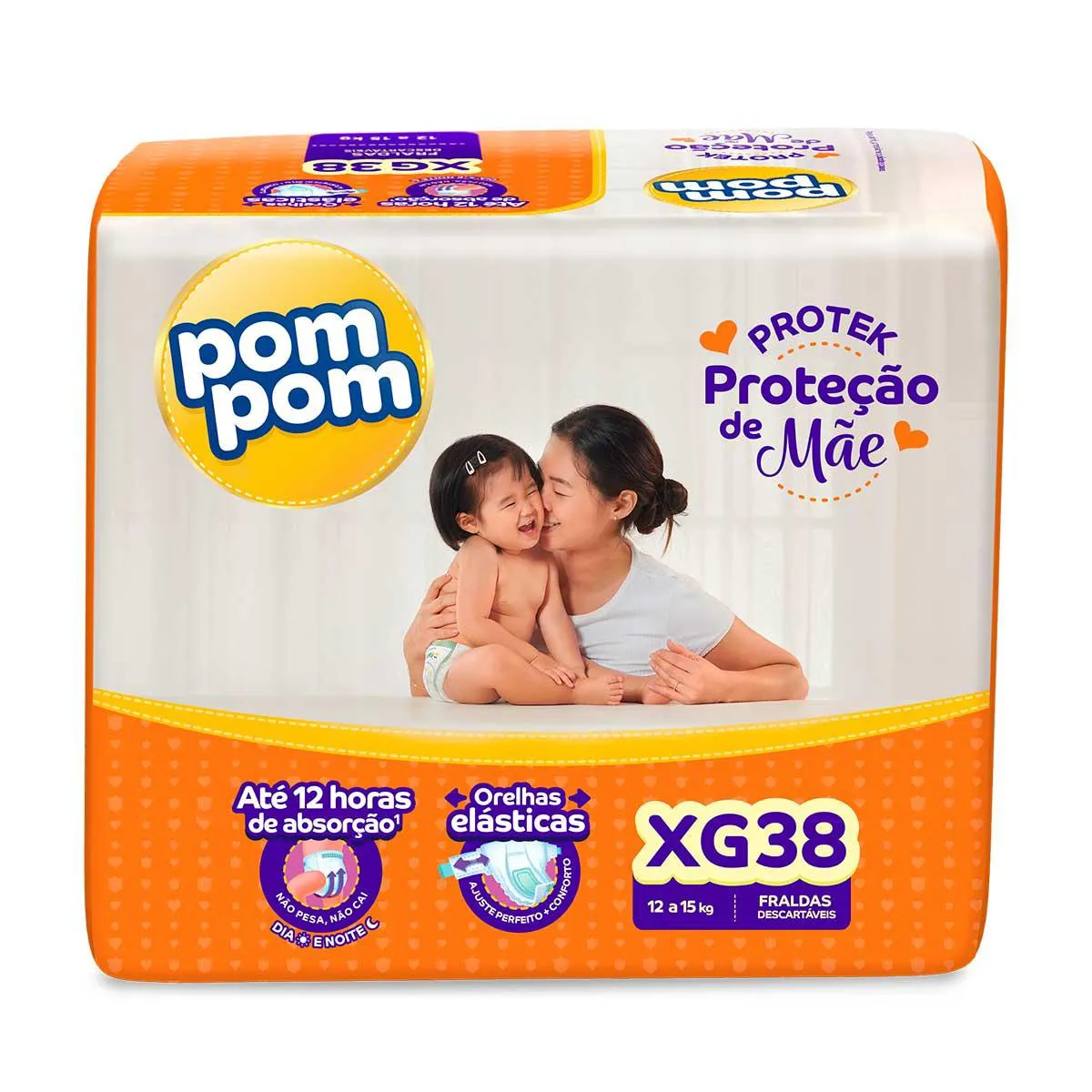 Kit Chá de Bebê Pom Pom Fralda XG com Talco e Sabonete