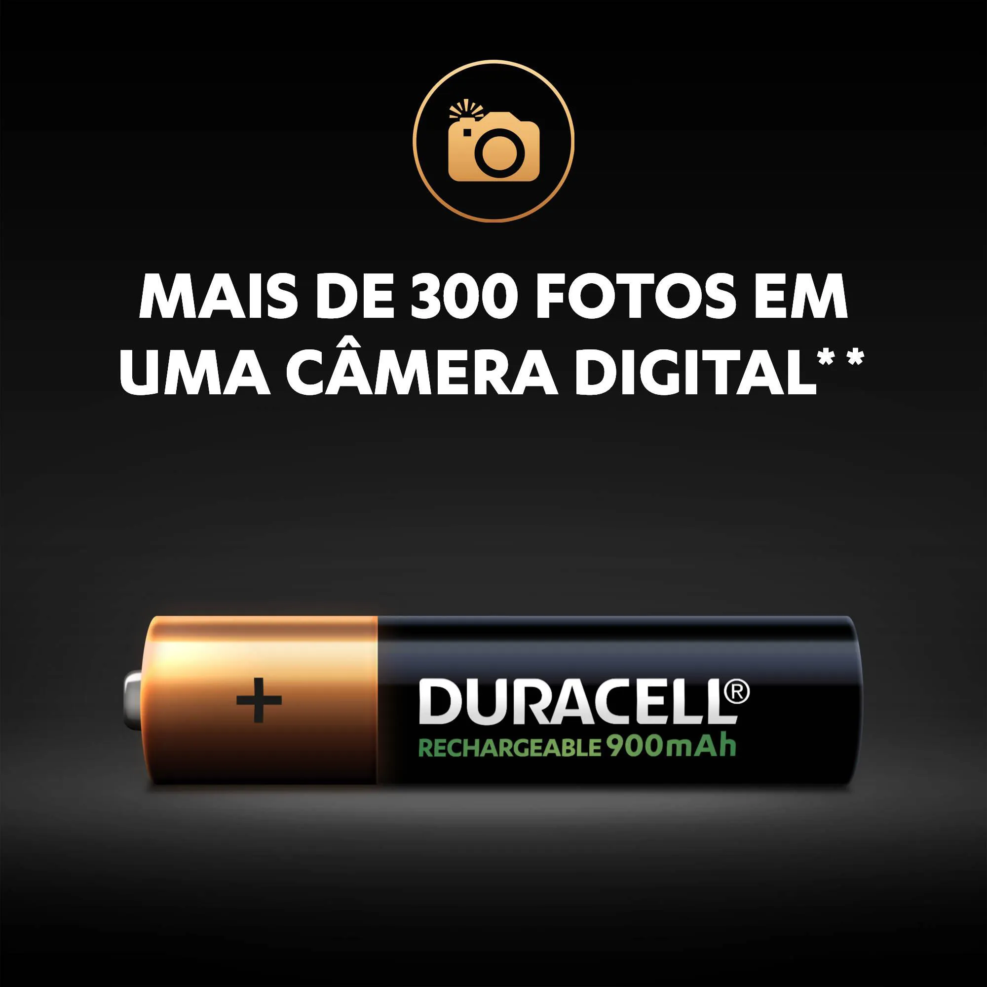 Pilha Alcalina Duracell Recarregável AAA com 4 unidades