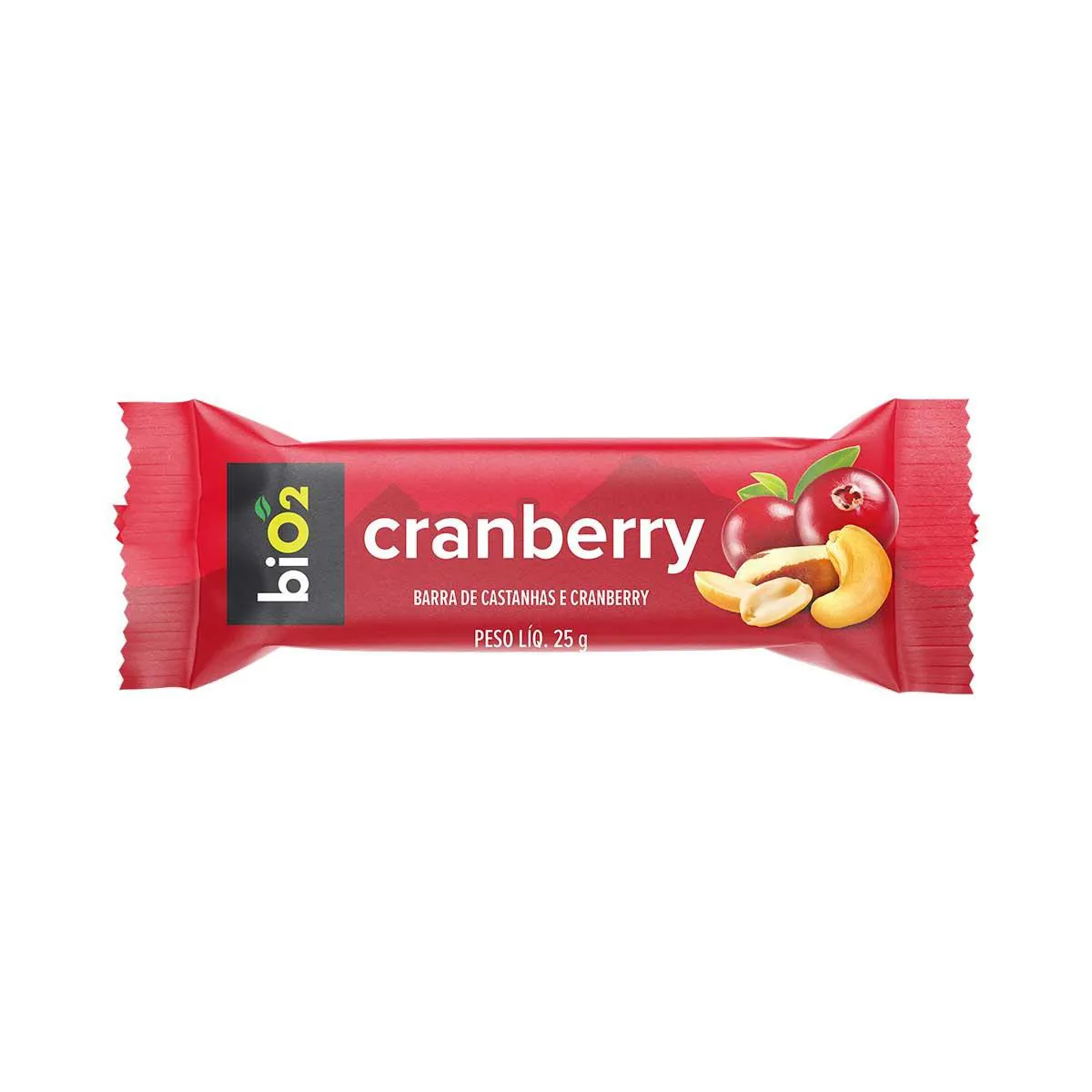 Barra de Castanhas e Frutas biO2 Nuts Cranberry 25g