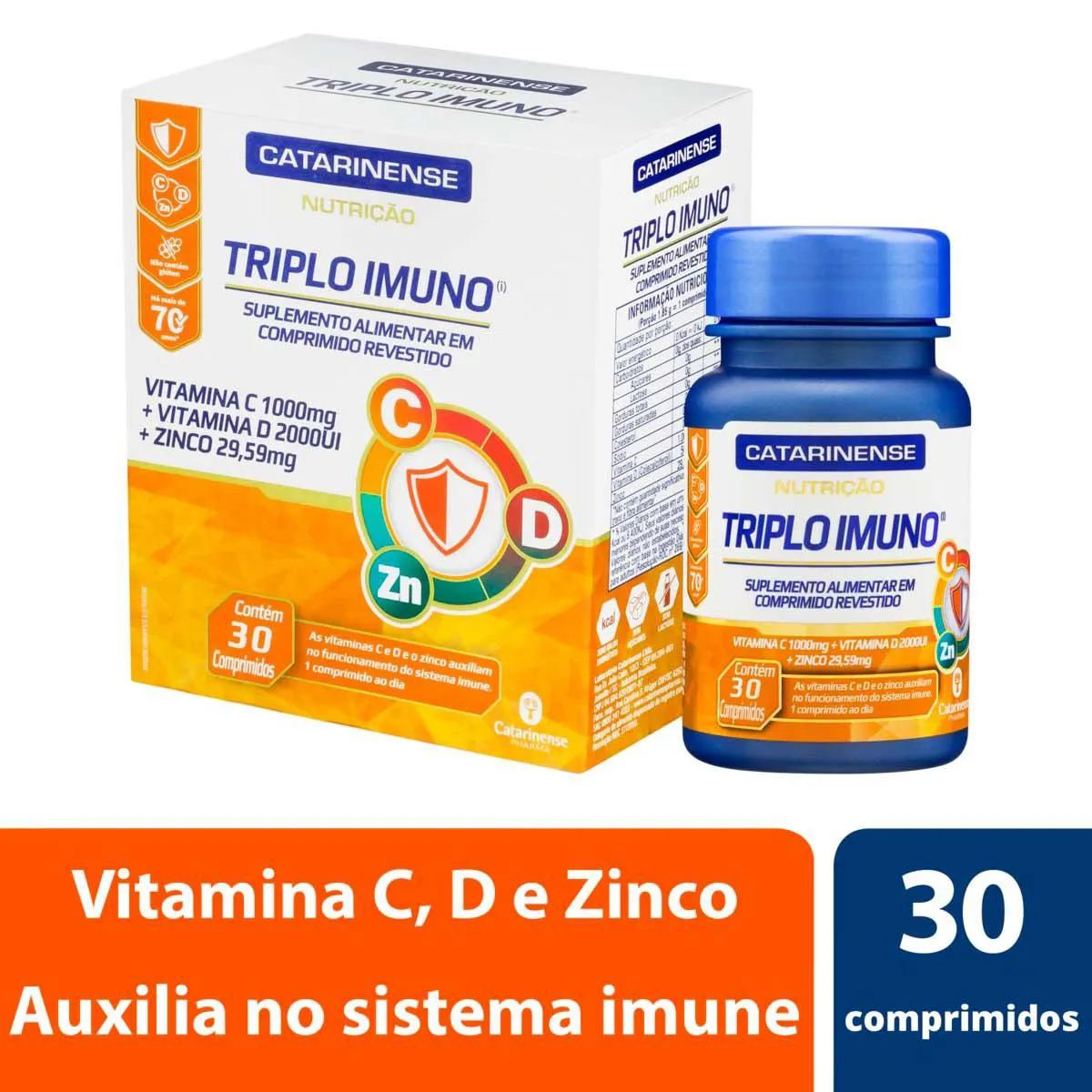 Vitamina C Triplo Imuno 30 comprimidos