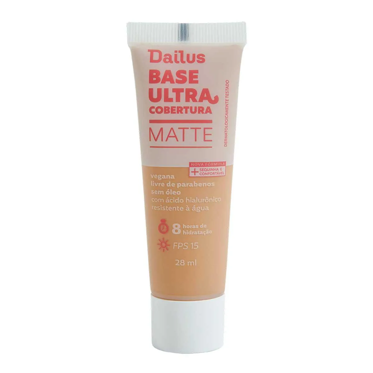 Base Líquida Dailus Ultra Cobertura Matte 28ml - D6 Médio