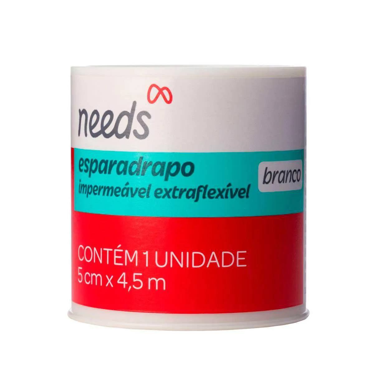 Esparadrapo Needs Branco Impermeável 5cm x 4,5m 1 unidade