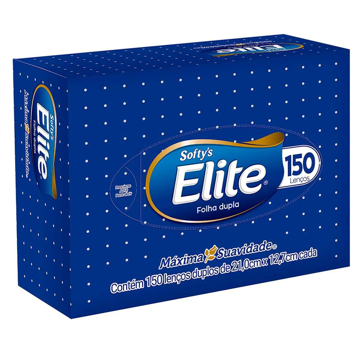 Lenço de Papel Softy's Elite com 150 Unidades