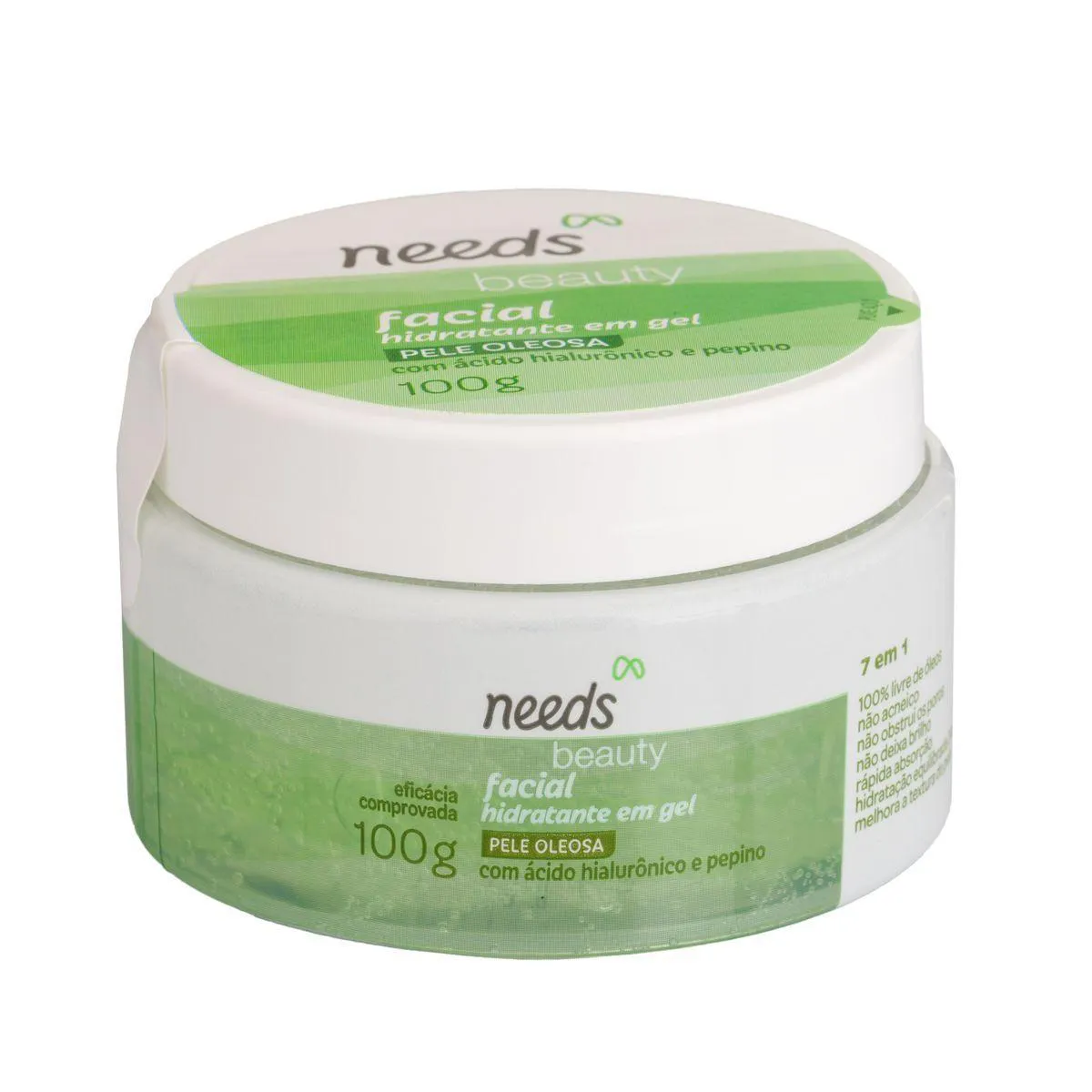 Hidratante Facial Needs Beauty Ácido Hialurônico e Pepino 100g