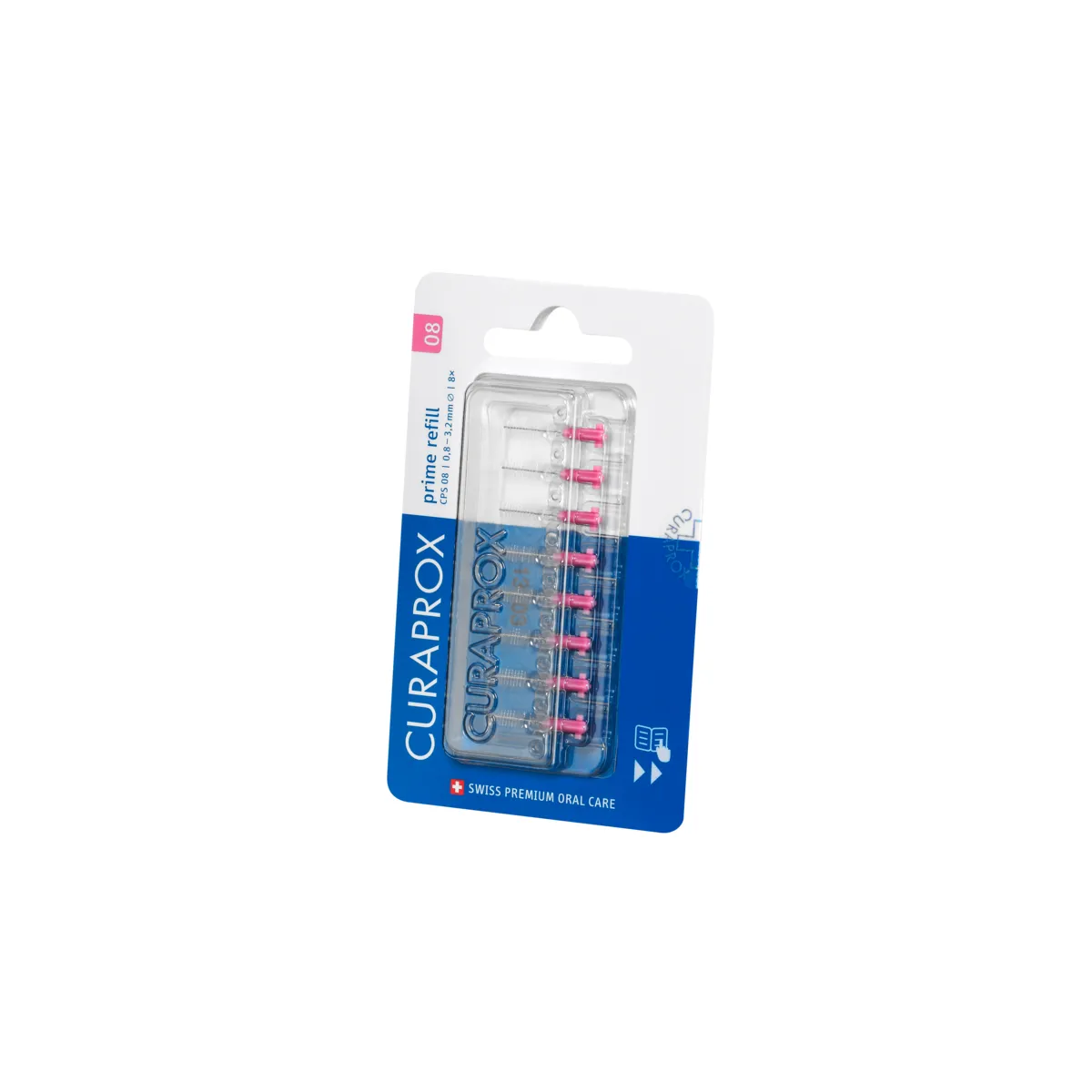 Refil para Escova Interdental Curaprox Prime 0,08mm 8 unidades