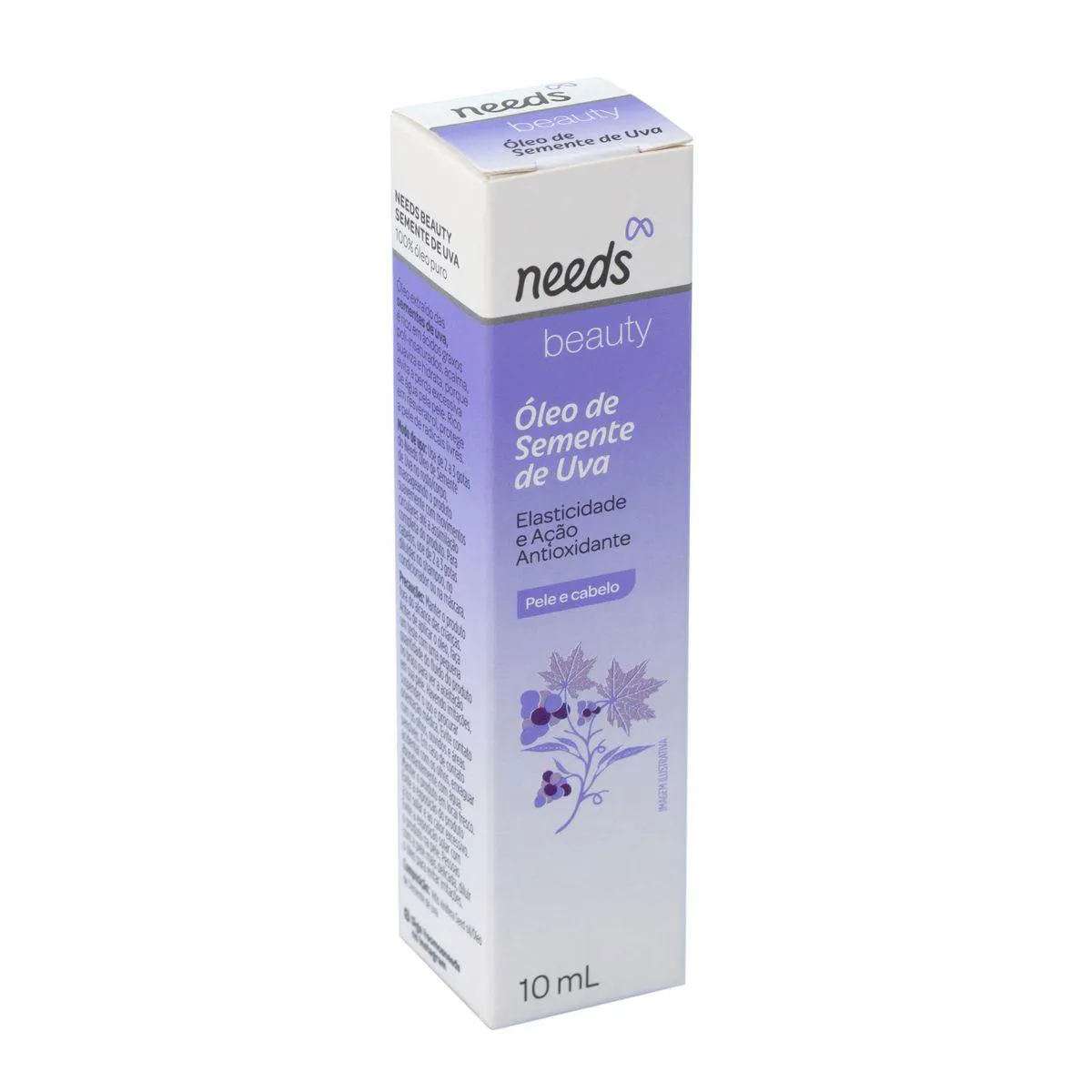 Óleo de Semente de Uva Needs Beauty Pele e Cabelo 10ml