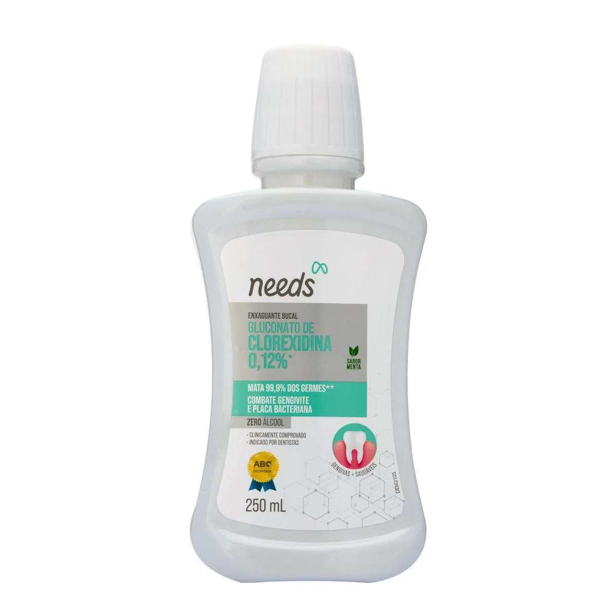 Enxaguante Bucal Needs Clorexidina 0,12% Menta Sem Álcool 250ml