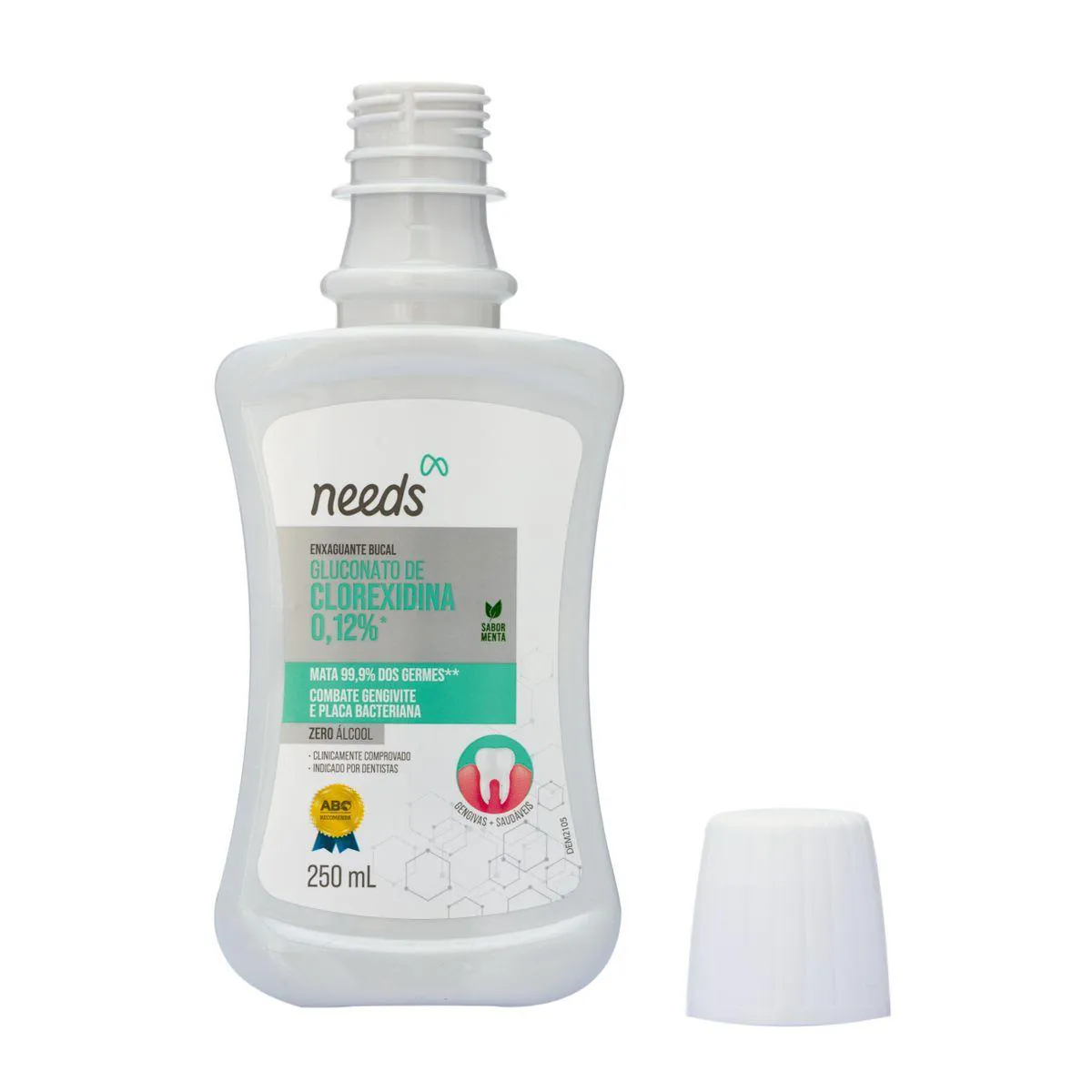 Enxaguante Bucal Needs Clorexidina 0,12% Menta Sem Álcool 250ml