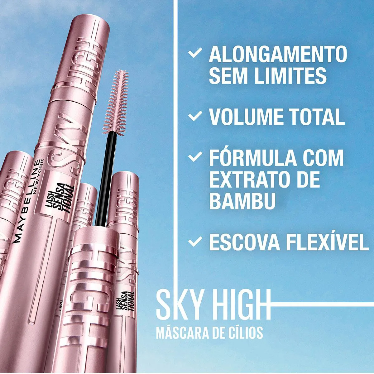 Máscara de Cílios Maybelline NY Lash Sensational Sky High À Prova D'Água 7,2ml